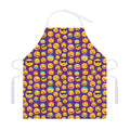 Purple Emoji Pattern Print Adjustable Apron