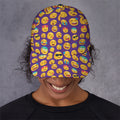 Purple Emoji Pattern Print Baseball Cap