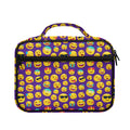 Purple Emoji Pattern Print Briefcase Bible Bag