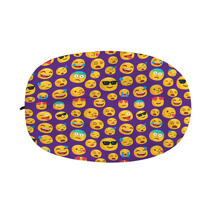 Purple Emoji Pattern Print Car Side Mirror Covers