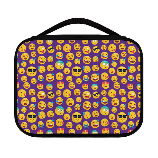 Purple Emoji Pattern Print Classic Bible Case