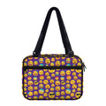 Purple Emoji Pattern Print Double Strap Bible Bag