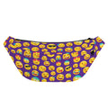 Purple Emoji Pattern Print Fanny Pack