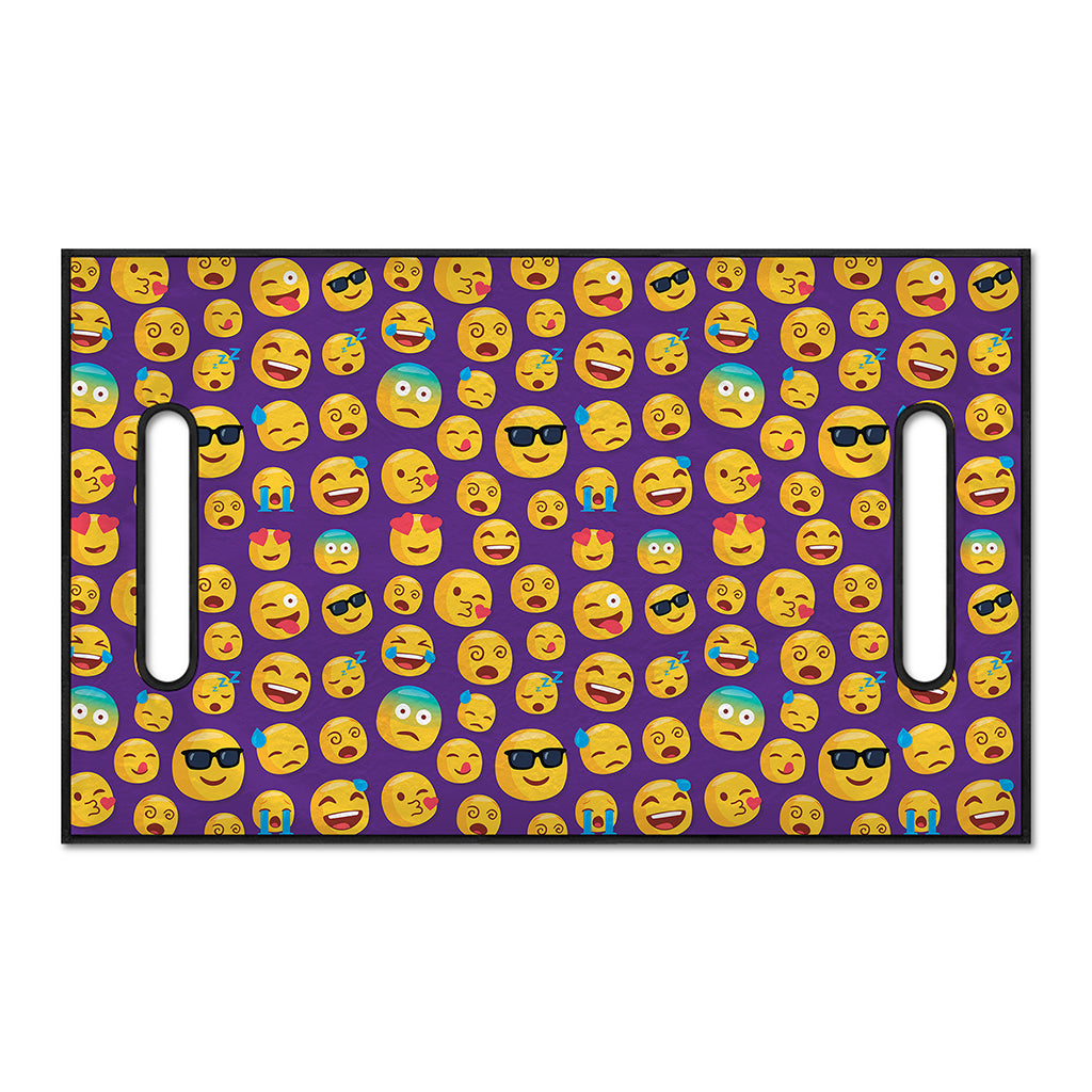 Purple Emoji Pattern Print Golf Cart Seat Cover