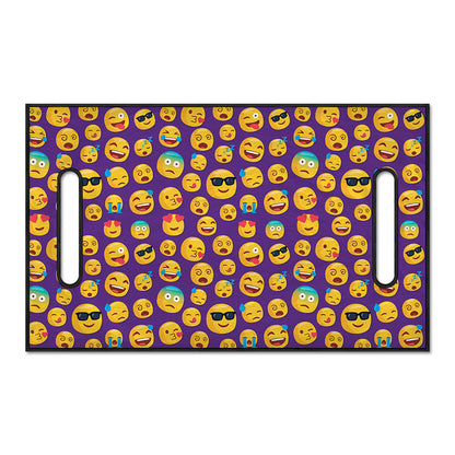 Purple Emoji Pattern Print Golf Cart Seat Cover