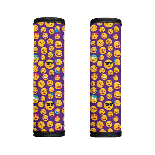 Purple Emoji Pattern Print Handle Covers