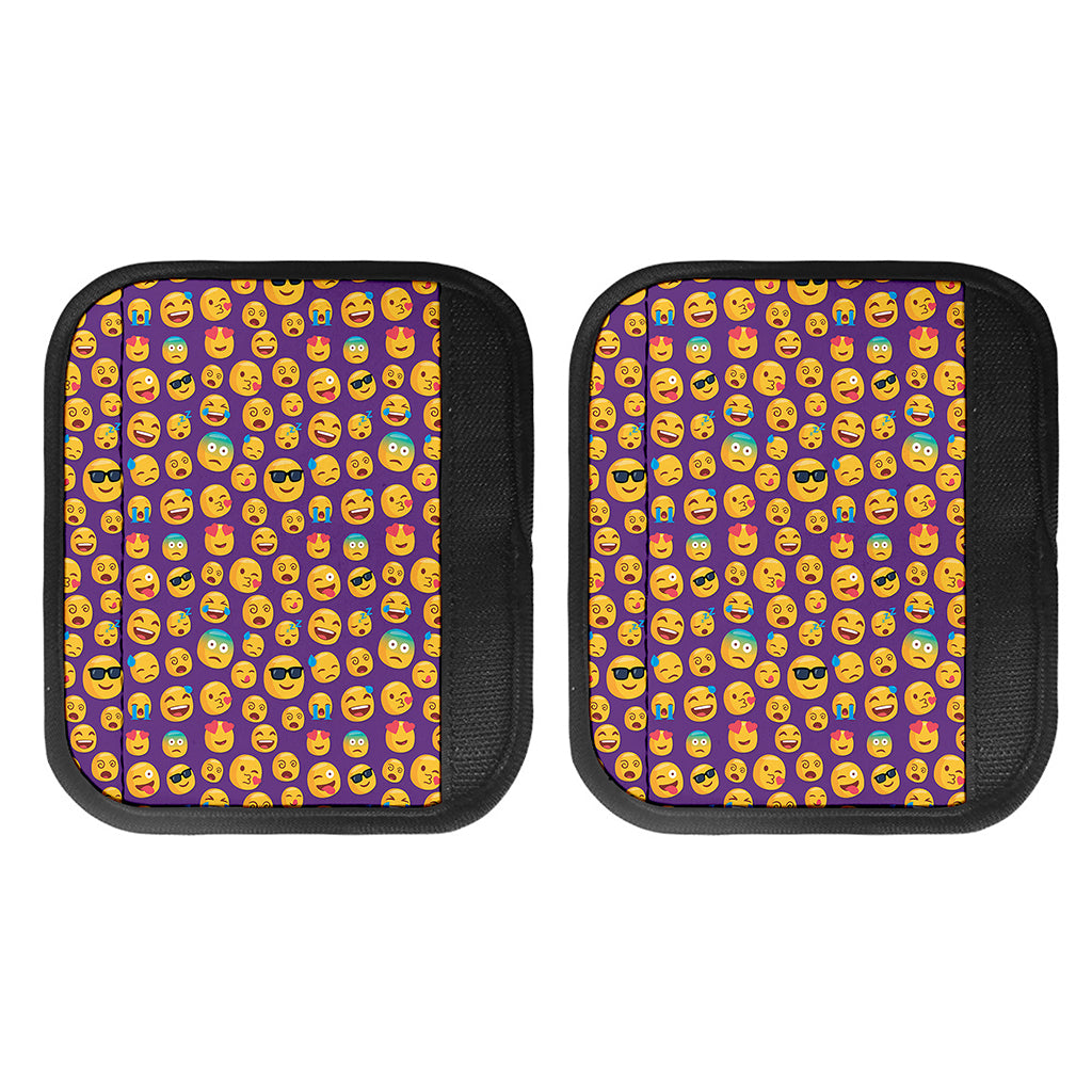 Purple Emoji Pattern Print Handle Covers
