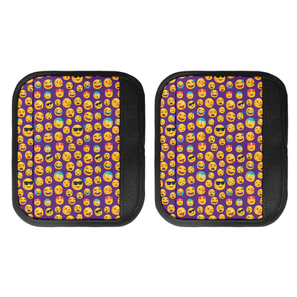 Purple Emoji Pattern Print Handle Covers