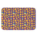 Purple Emoji Pattern Print Indoor Door Mat
