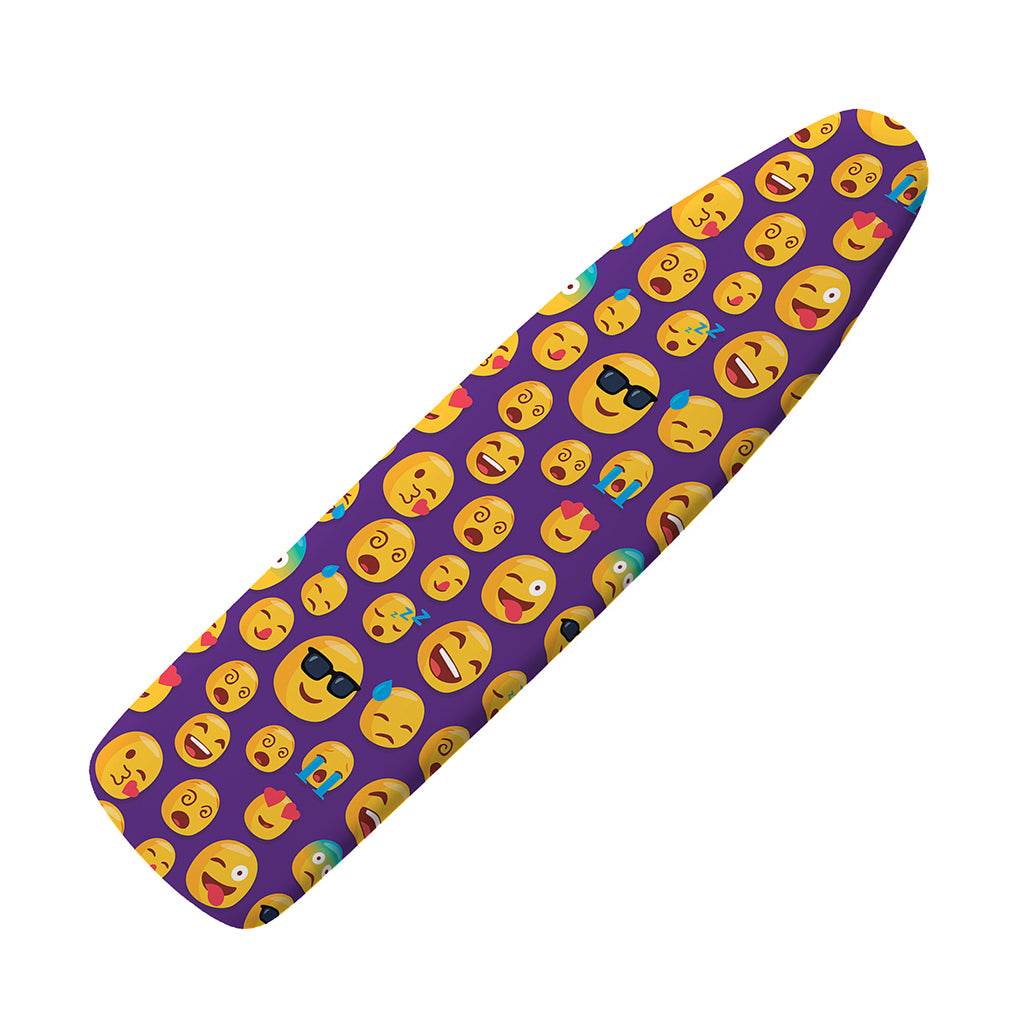 Purple Emoji Pattern Print Ironing Board Cover