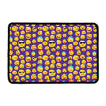 Purple Emoji Pattern Print Kitchen Mat