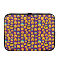 Purple Emoji Pattern Print Laptop Sleeve