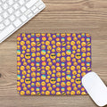 Purple Emoji Pattern Print Mouse Pad