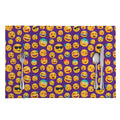 Purple Emoji Pattern Print Placemat