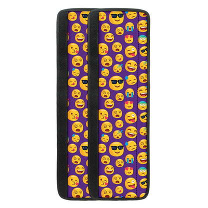 Purple Emoji Pattern Print Refrigerator Handle Covers