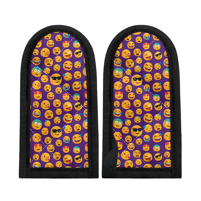 Purple Emoji Pattern Print Skillet Handle Cover