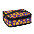 Purple Emoji Pattern Print Small Lunch Bag