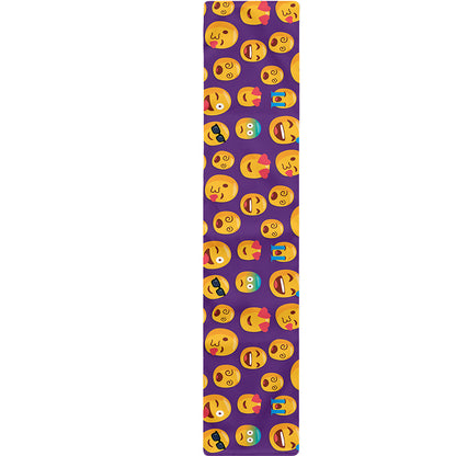 Purple Emoji Pattern Print Table Runner
