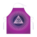 Purple Eye of Providence Print Adjustable Apron