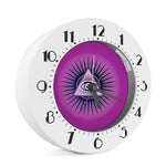 Purple Eye of Providence Print Alarm Clock