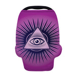 Purple Eye of Providence Print Baby Seat Cover