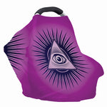 Purple Eye of Providence Print Baby Seat Cover