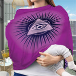Purple Eye of Providence Print Baby Seat Cover