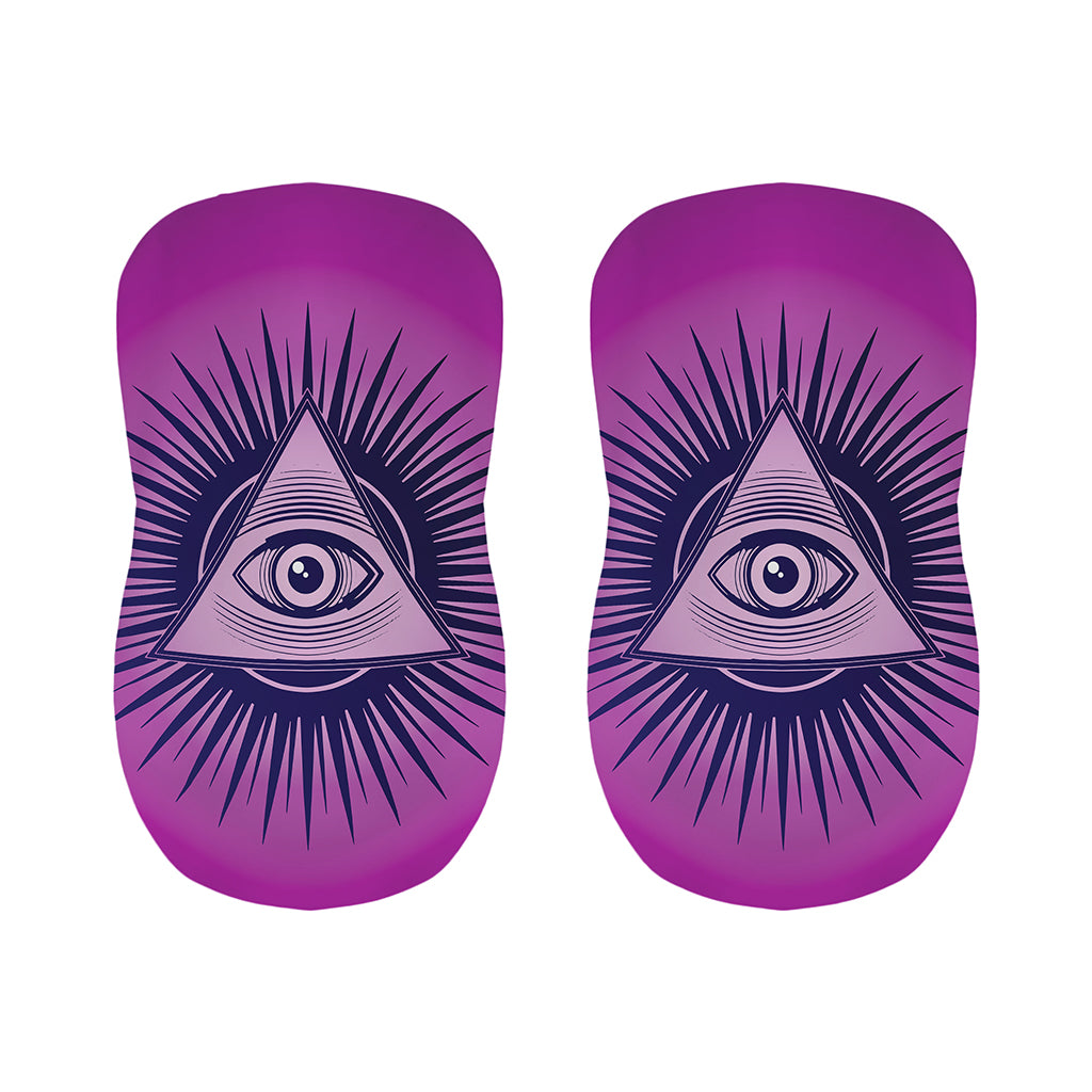 Purple Eye of Providence Print Bar Stool Covers
