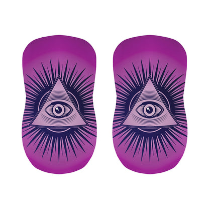 Purple Eye of Providence Print Bar Stool Covers