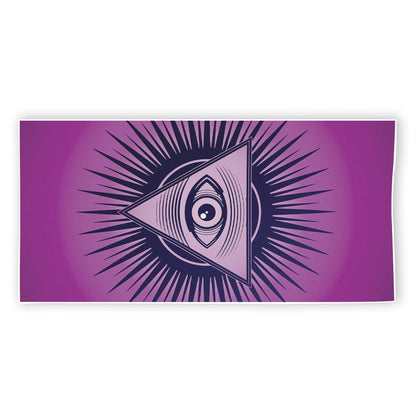 Purple Eye of Providence Print Beach Towel