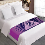 Purple Eye of Providence Print Bed Runner