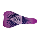 Purple Eye of Providence Print Bicycle Seat Cover