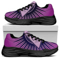 Purple Eye of Providence Print Black Chunky Shoes