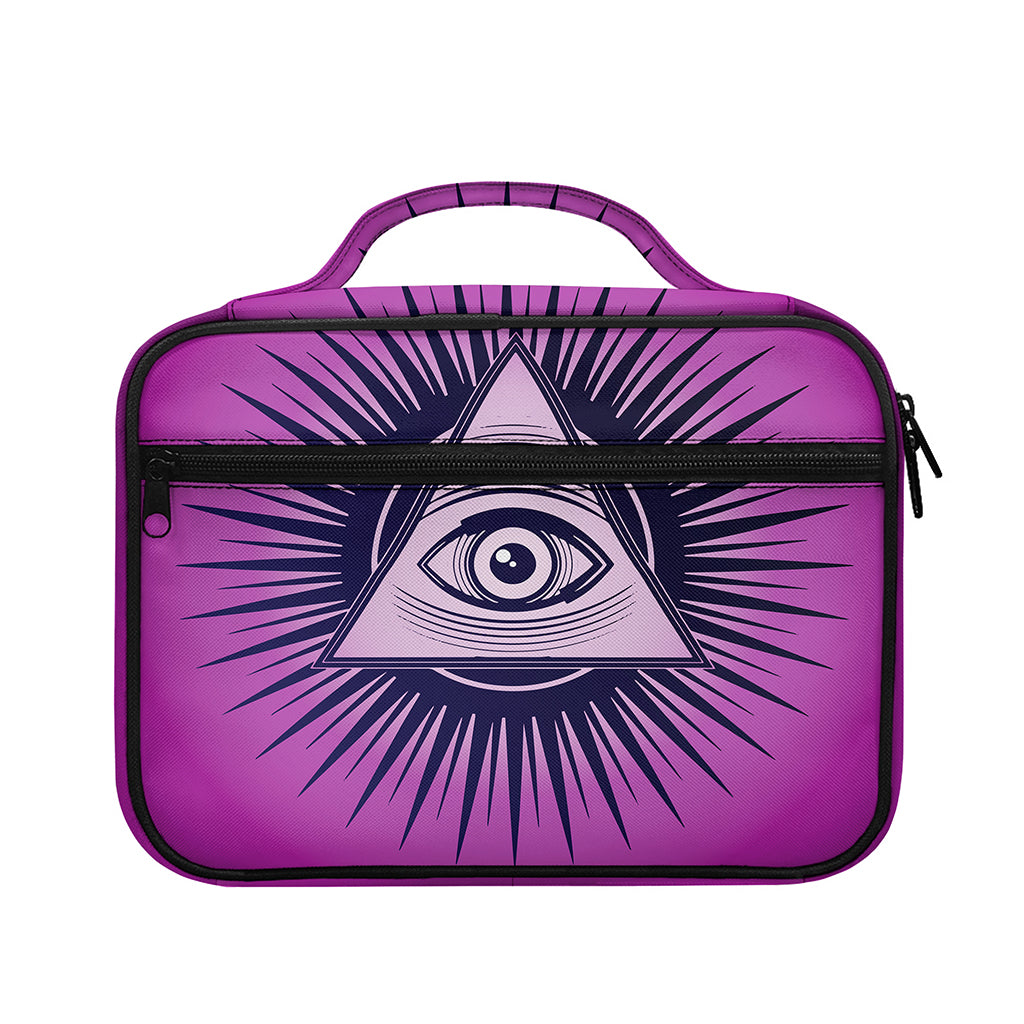 Purple Eye of Providence Print Briefcase Bible Bag