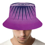 Purple Eye of Providence Print Bucket Hat