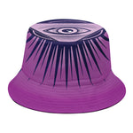 Purple Eye of Providence Print Bucket Hat