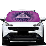 Purple Eye of Providence Print Car Windshield Snow Cover