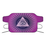 Purple Eye of Providence Print Car Windshield Snow Cover