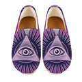 Purple Eye of Providence Print Casual Shoes