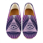 Purple Eye of Providence Print Casual Shoes