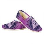 Purple Eye of Providence Print Casual Shoes