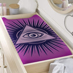 Purple Eye of Providence Print Changing Pad Cover