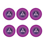 Purple Eye of Providence Print Coaster Set