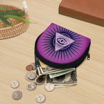 Purple Eye of Providence Print Coin Purse