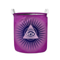 Purple Eye of Providence Print Collapsible Laundry Basket