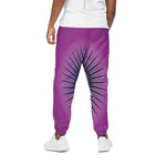 Purple Eye of Providence Print Cotton Pants