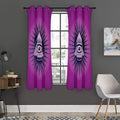 Purple Eye of Providence Print Grommet Curtain Panels
