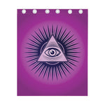 Purple Eye of Providence Print Curtain