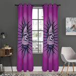 Purple Eye of Providence Print Curtain