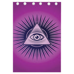 Purple Eye of Providence Print Curtain